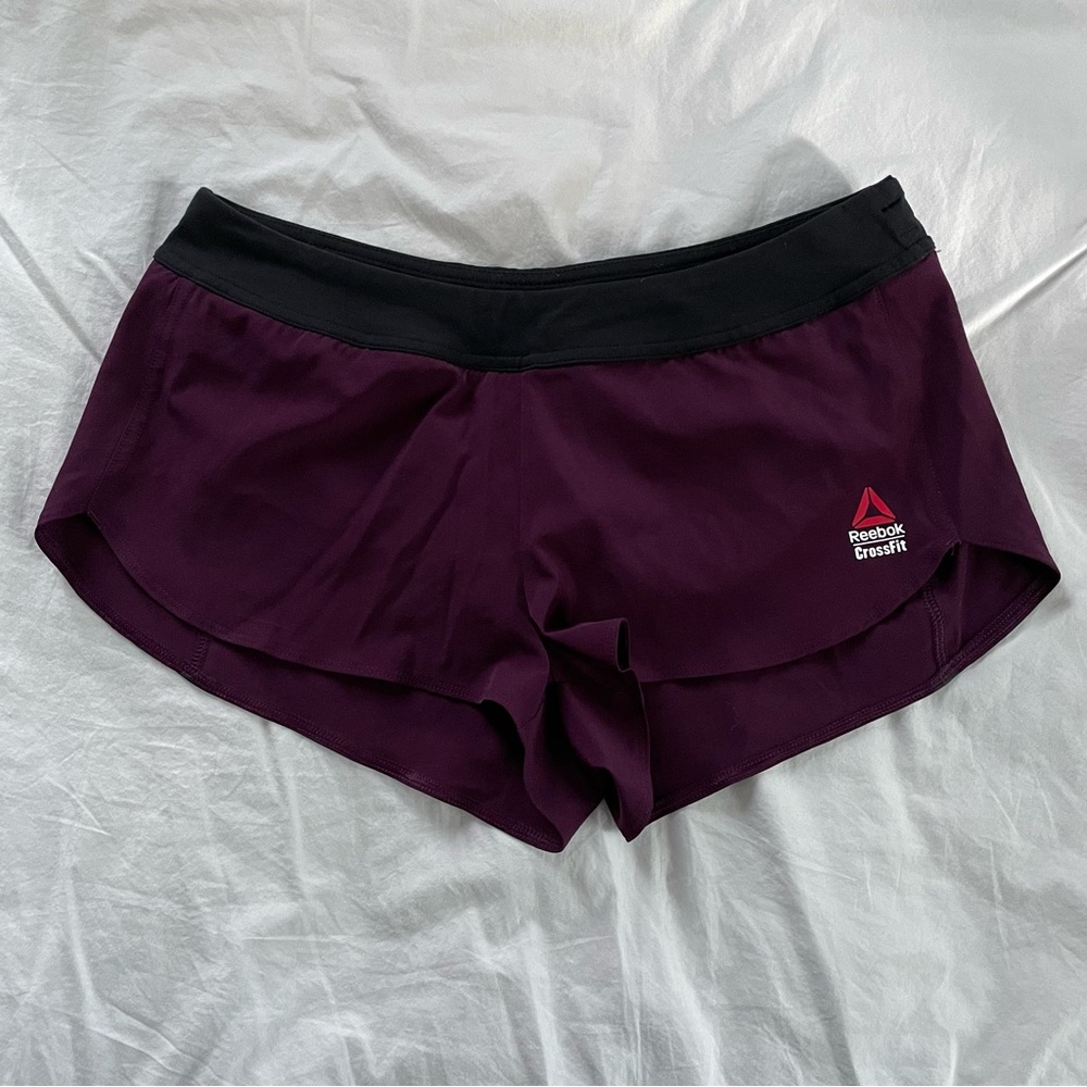 Reebok Crossfit workout shorts with liner - size XS - dark plumb